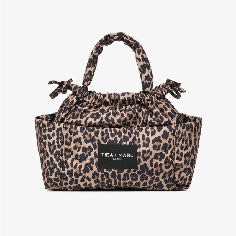 Mini Luna Drawstring Stroller Bag (Leopard Print) - Image 4