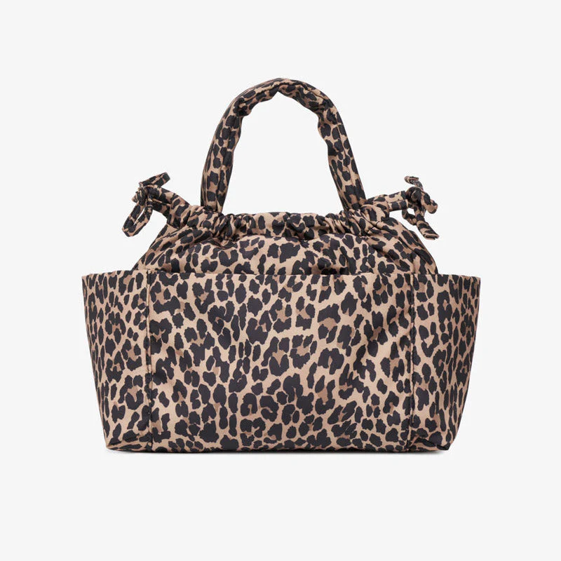 Mini Luna Drawstring Stroller Bag (Leopard Print) - Image 6