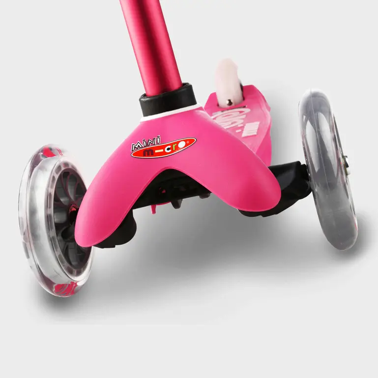 Mini Micro 3 in 1 Deluxe Scooter with Push Handle (Pink) - Image 9