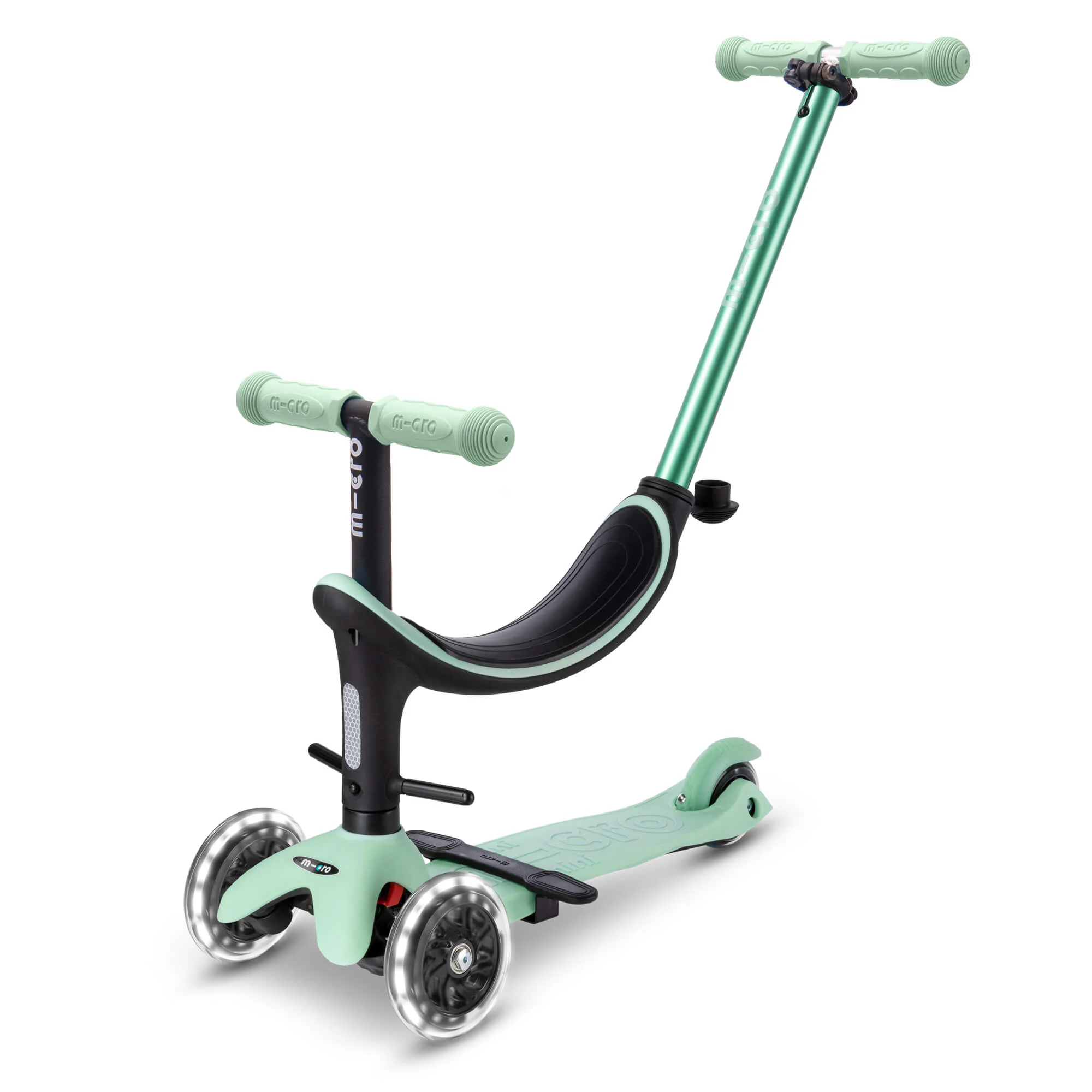 Mini Micro 4 in 1 Deluxe Scooter with LED Wheels (Mint)