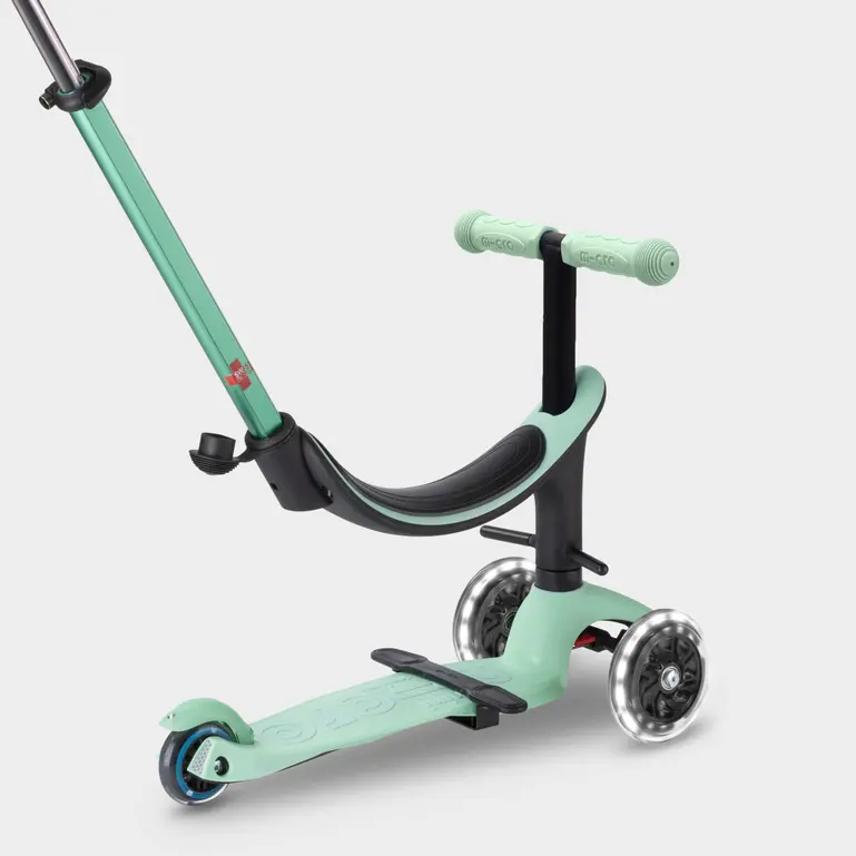 Mini Micro 4 in 1 Deluxe Scooter with LED Wheels (Mint) - Image 5