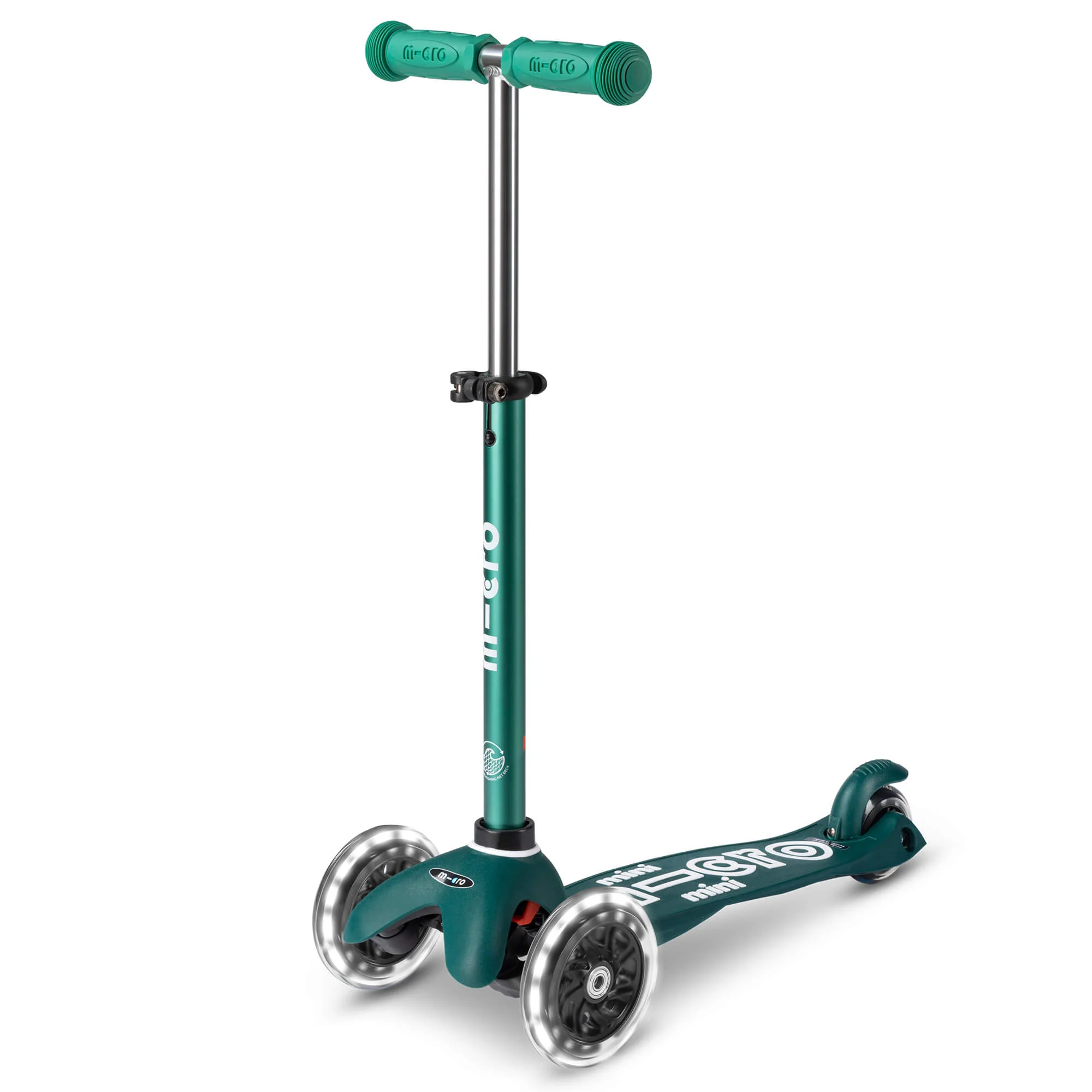 Mini Micro Deluxe ECO Scooter with 3 LED Wheels (Green)