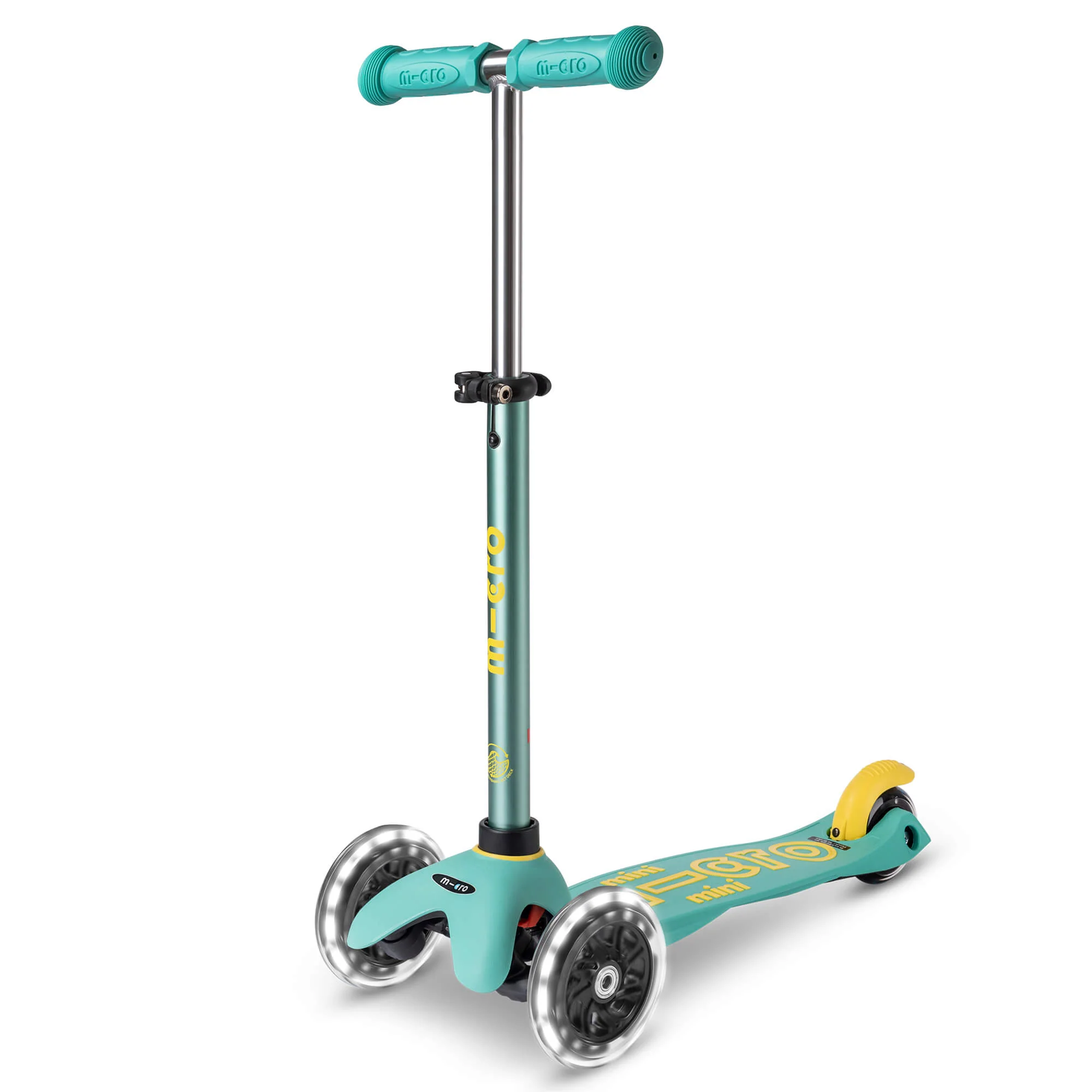 Mini Micro Deluxe ECO Scooter with 3 LED Wheels (Mint)