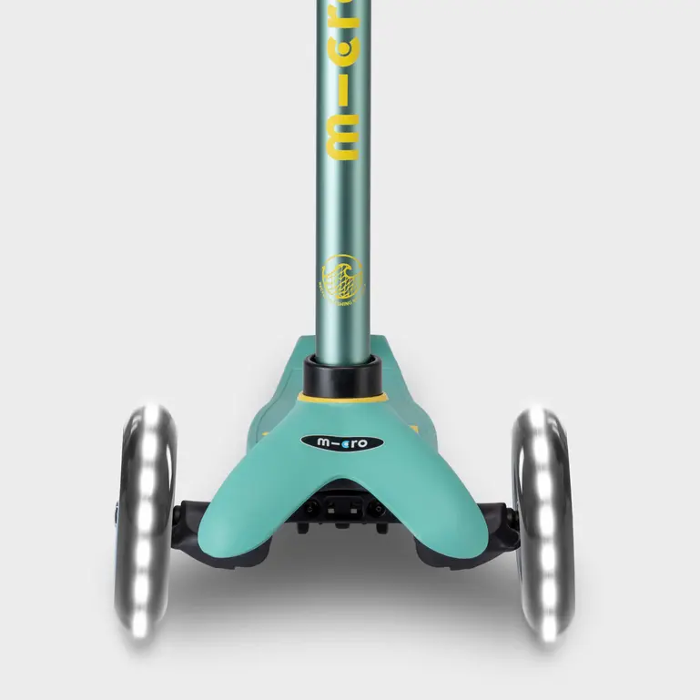 Mini Micro Deluxe ECO Scooter with 3 LED Wheels (Mint) - Image 5