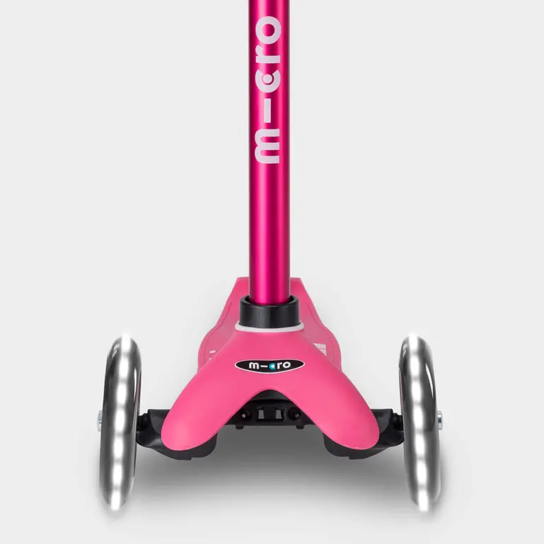 Mini Micro Deluxe Scooter with 3 LED Wheels (Pink) - Image 4