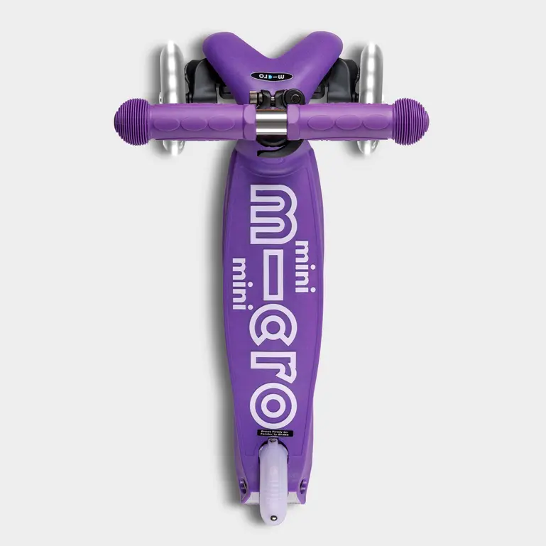 Mini Micro Deluxe Scooter with 3 LED Wheels (Purple) - Image 2