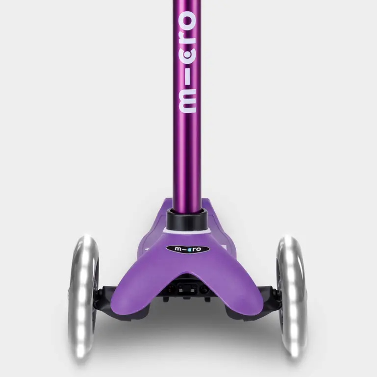 Mini Micro Deluxe Scooter with 3 LED Wheels (Purple) - Image 4