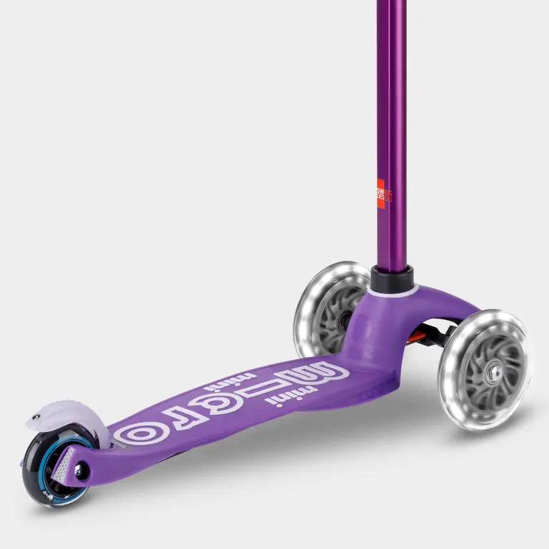 Mini Micro Deluxe Scooter with 3 LED Wheels (Purple) - Image 5