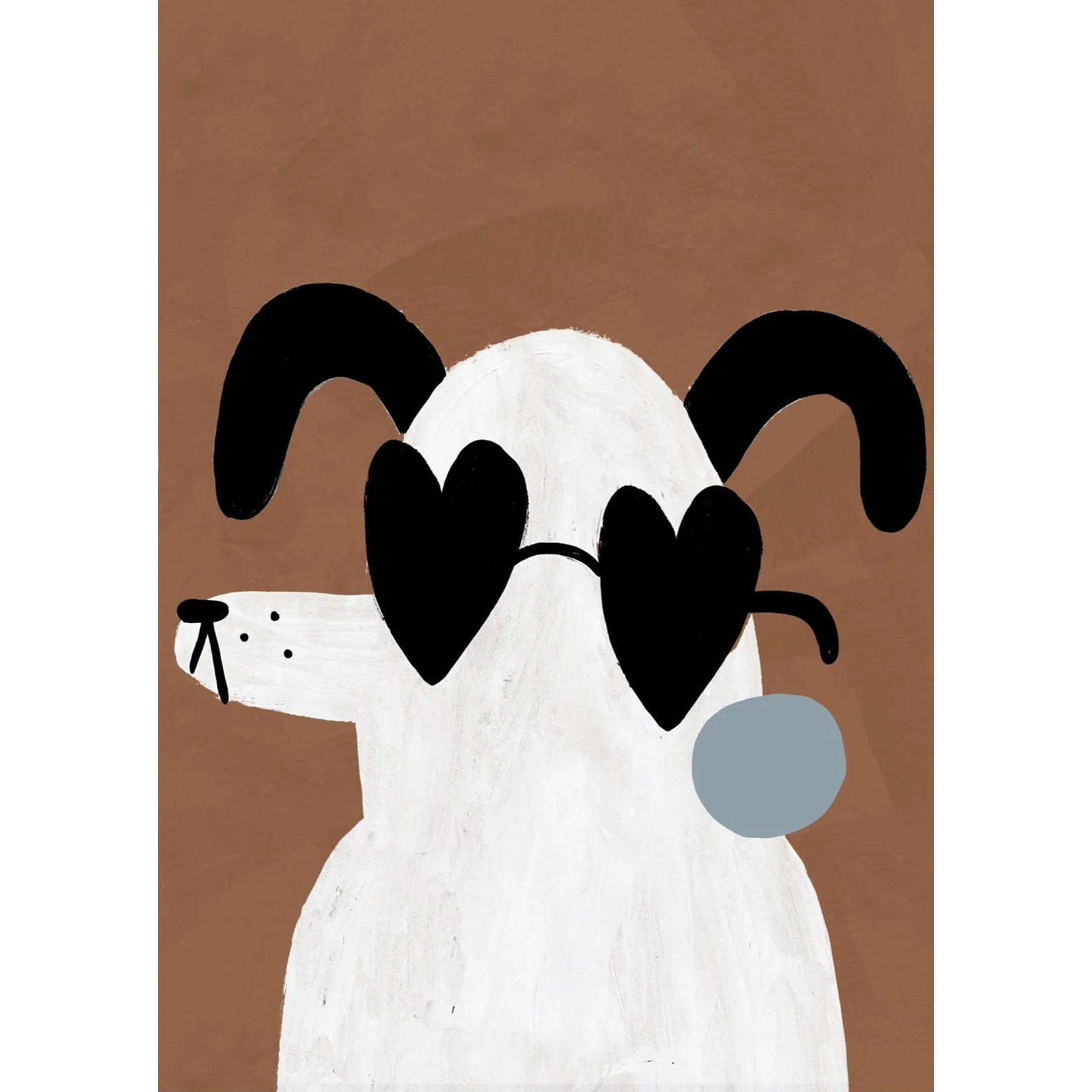 'Mr Dog' Hand Painted Art Print - Image 2