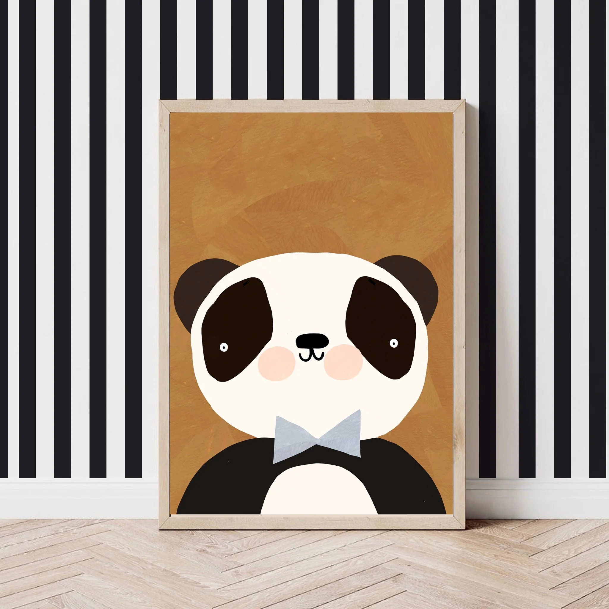 'Mr Panda' Hand Painted Art Print