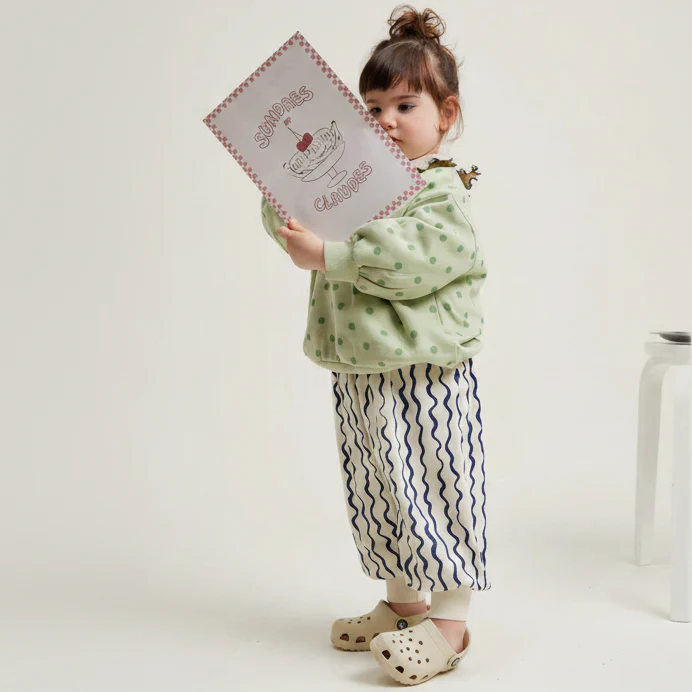 Murphy Ripple Balloon Cuffed Cotton Trouser
