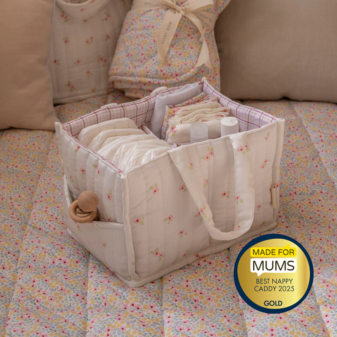 Quilted Nappy Caddy Organiser (Anemone) - Image 6
