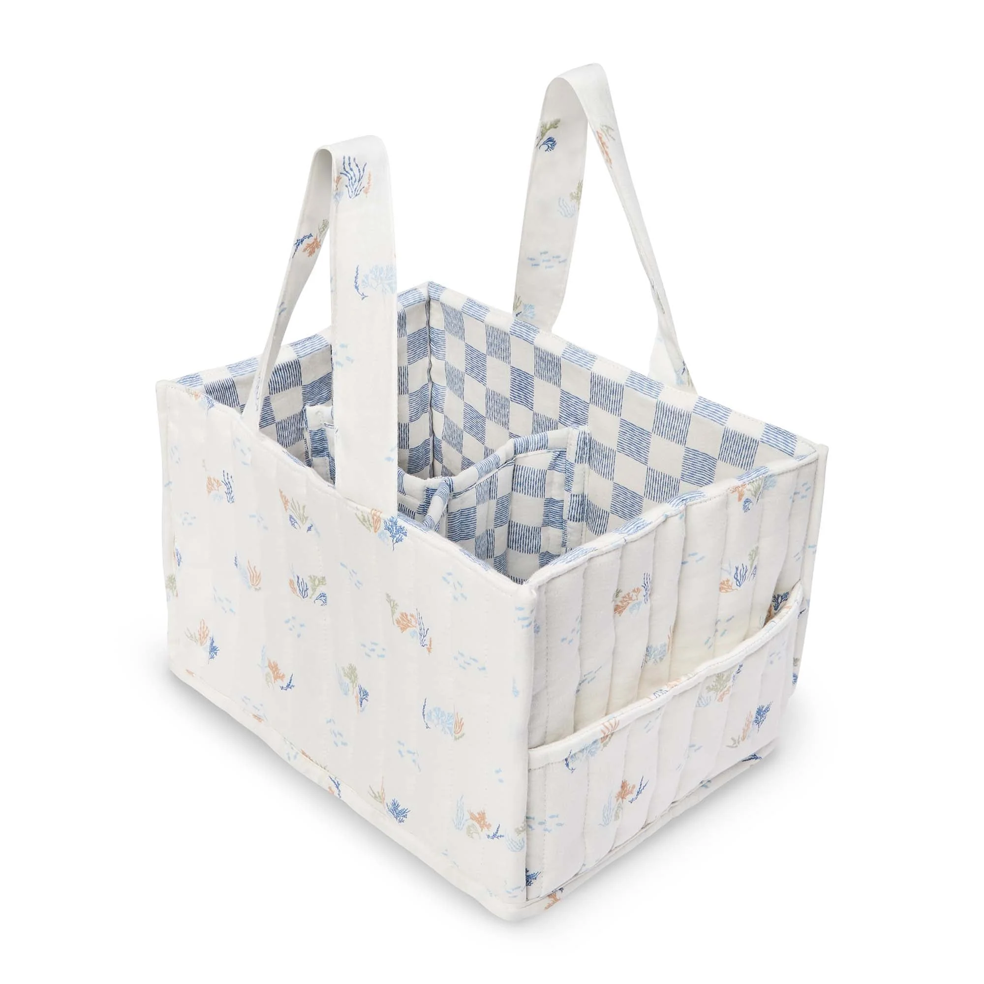 Quilted Nappy Caddy Organiser (Coastline) - Image 2