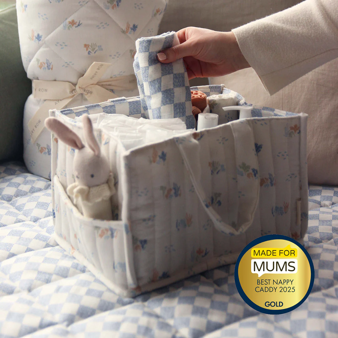 Quilted Nappy Caddy Organiser (Coastline) - Image 7