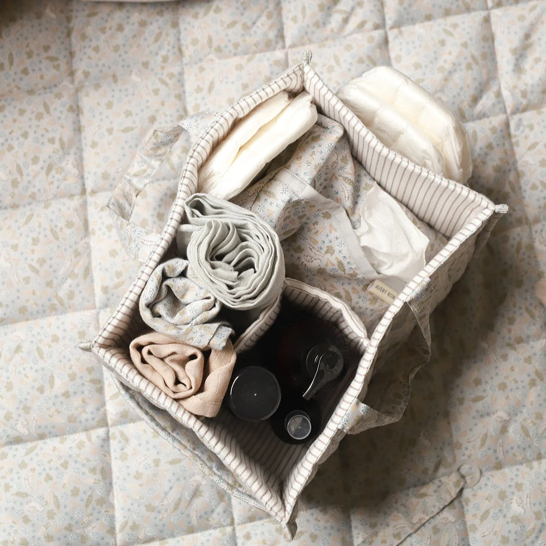 Quilted Nappy Caddy Organiser (Nature Trail) - Image 5