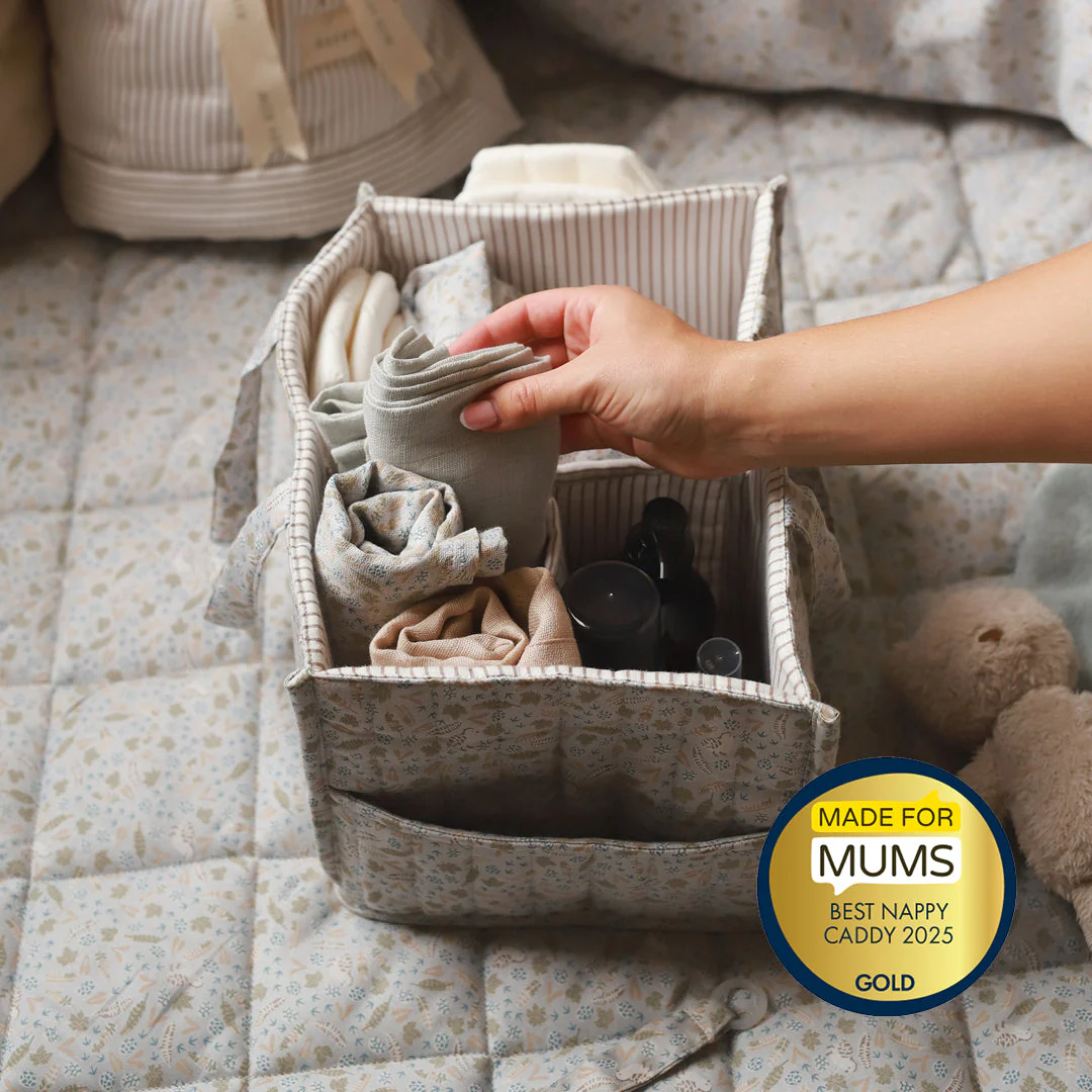Quilted Nappy Caddy Organiser (Nature Trail) - Image 7