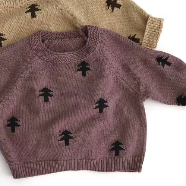 Natale Cotton Knit Festive Tree Jumper (Cookie) - Image 6