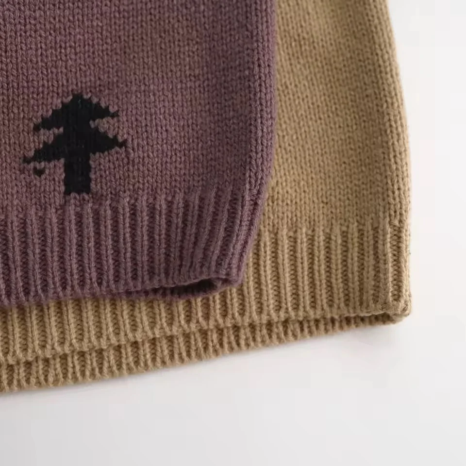 Natale Cotton Knit Festive Tree Jumper (Cookie) - Image 8