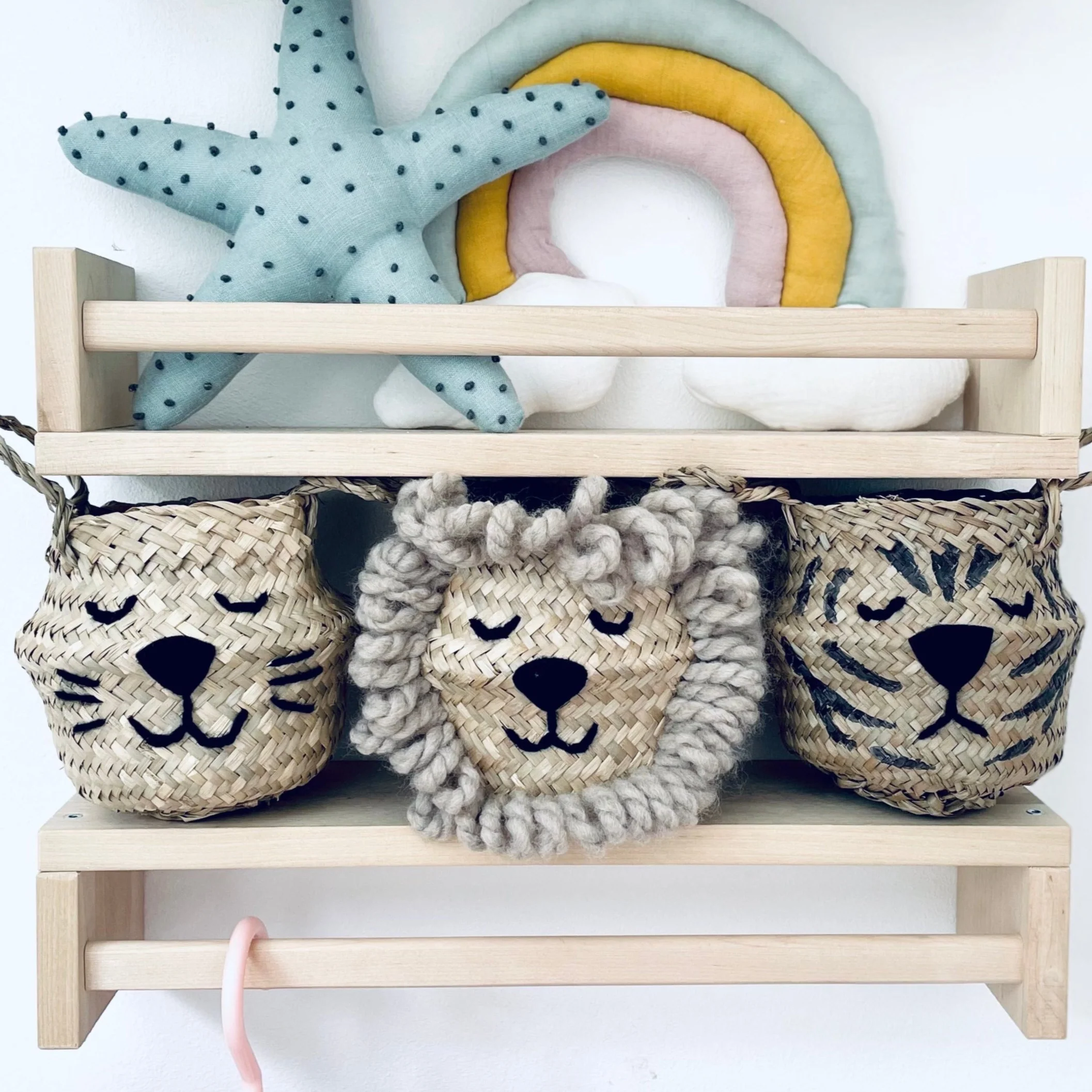 Natural Lion Handwoven Storage Basket (Mini) - Image 3