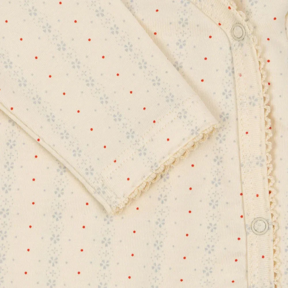 Floral Dot Wrapover Onesie Baby Romper (Fete De Fleur) - Image 4