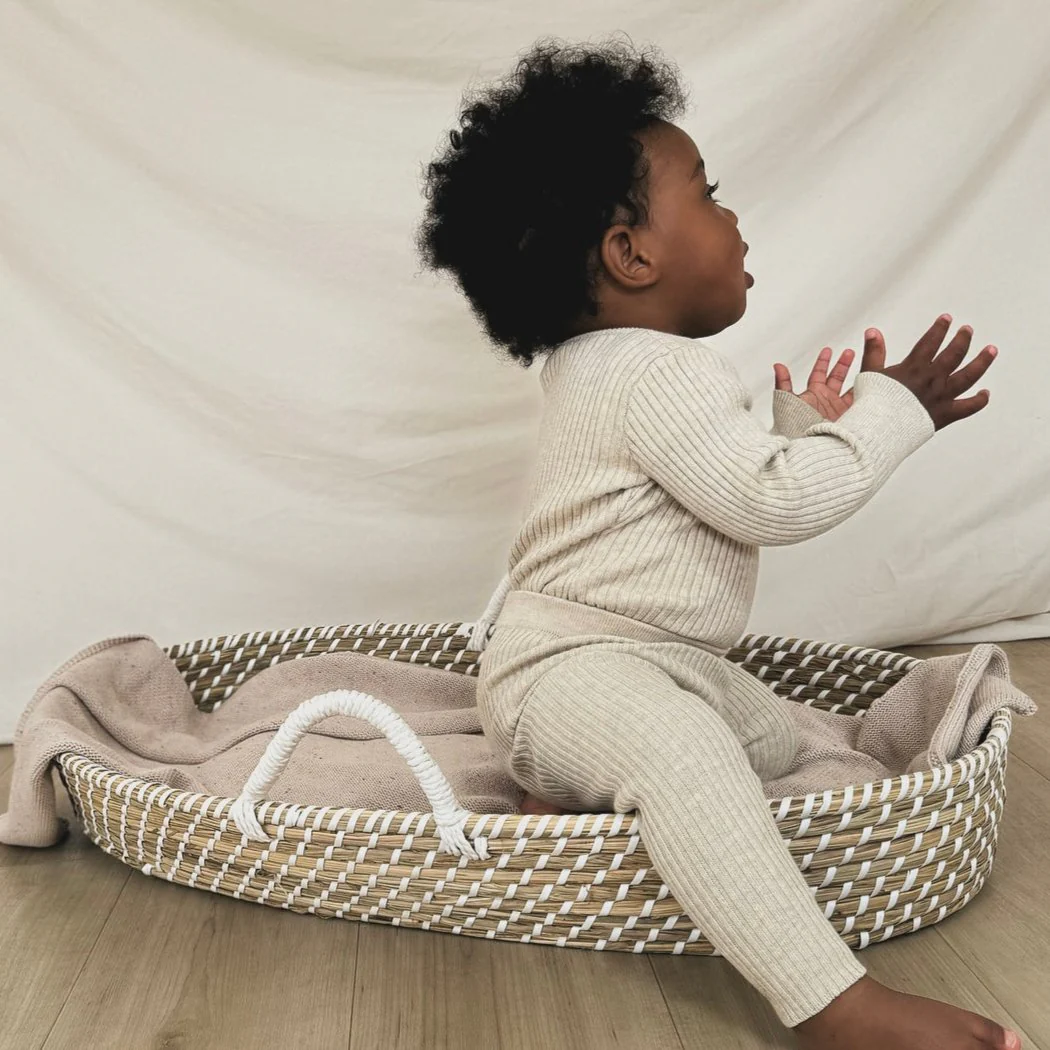 Noa Cotton Ribbed Knit Leggings (Wheat) - Image 8