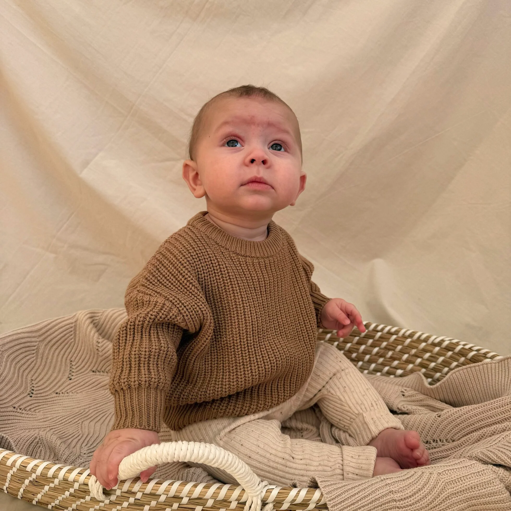 Noa Cotton Ribbed Knit Leggings (Cocoa Flecked) - Image 10