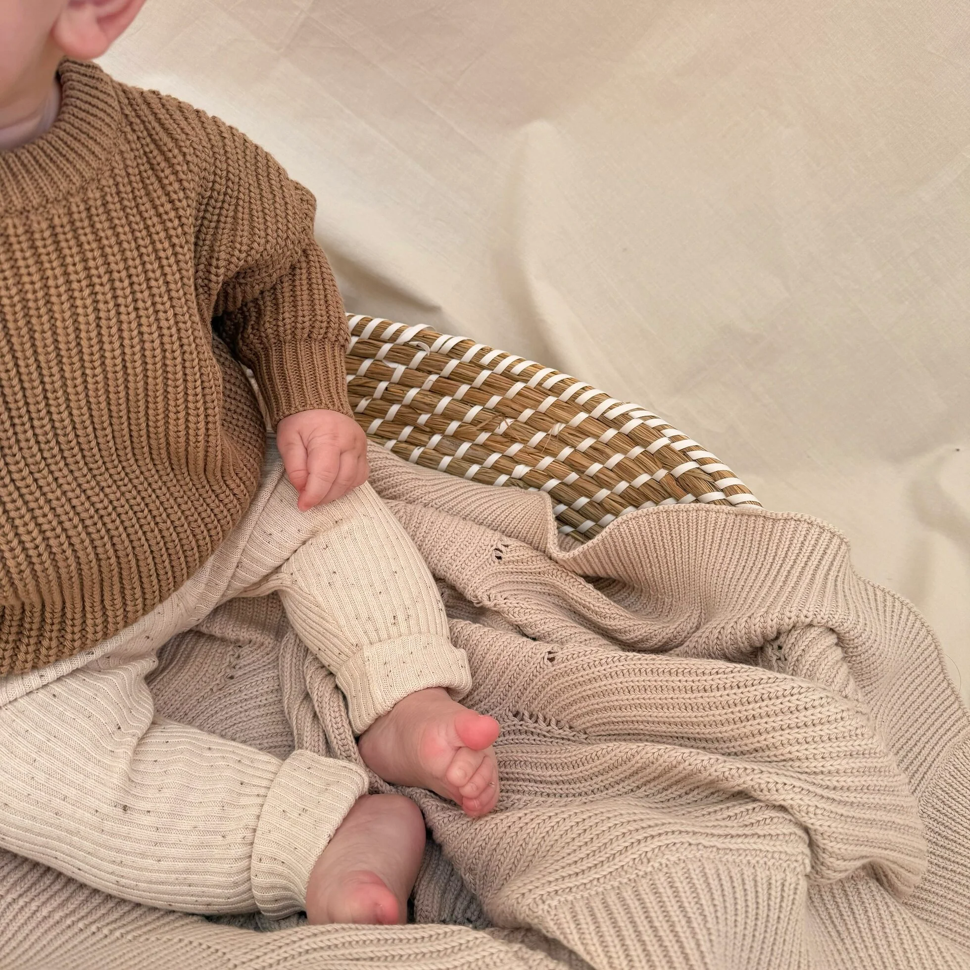 Noa Cotton Ribbed Knit Leggings (Cocoa Flecked) - Image 7