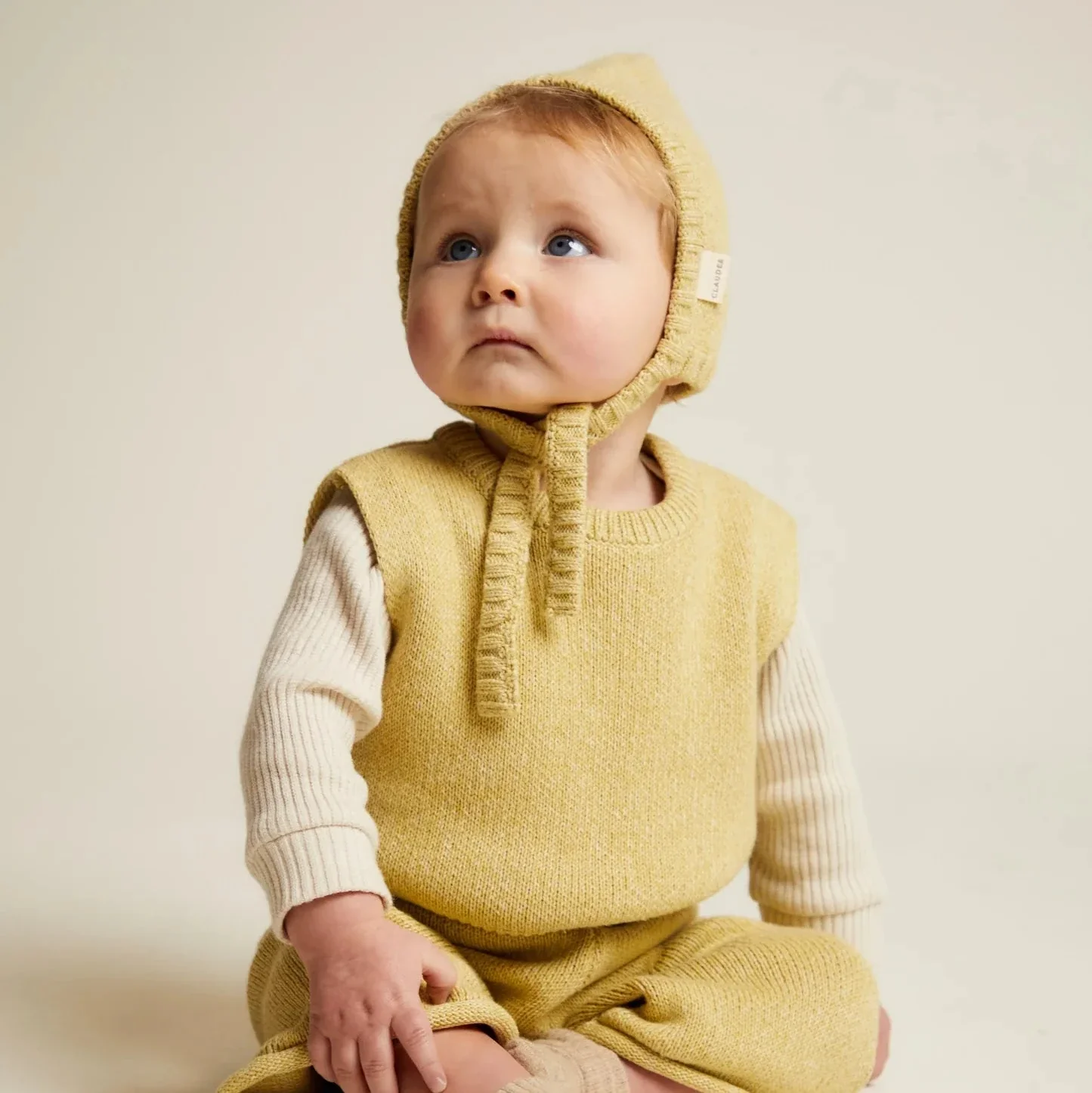 Noa Organic Cotton Knit Tank Vest (Mustard) - Image 3