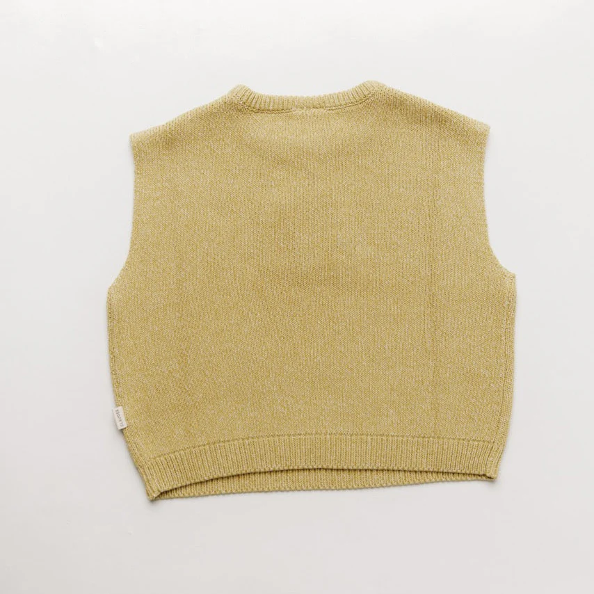 Noa Organic Cotton Knit Tank Vest (Mustard) - Image 5
