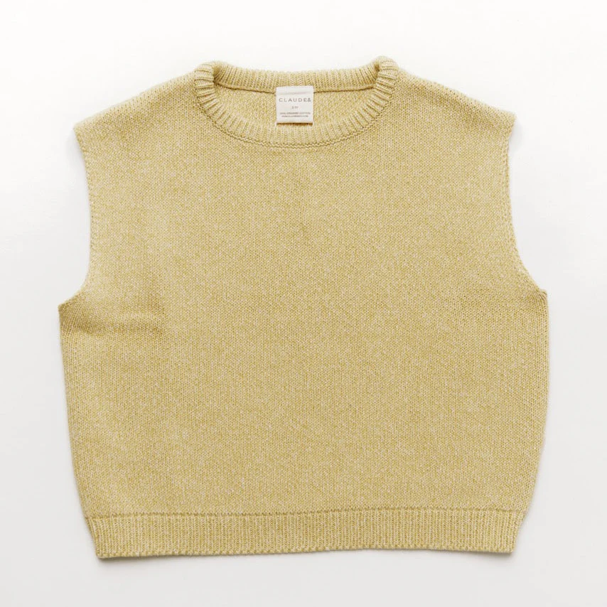 Noa Organic Cotton Knit Tank Vest (Mustard) - Image 6