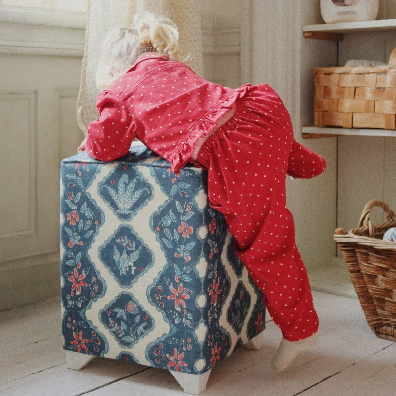 Nola Polkadot Jacket with Frilled Hems (Strawberry Dot) - Image 7