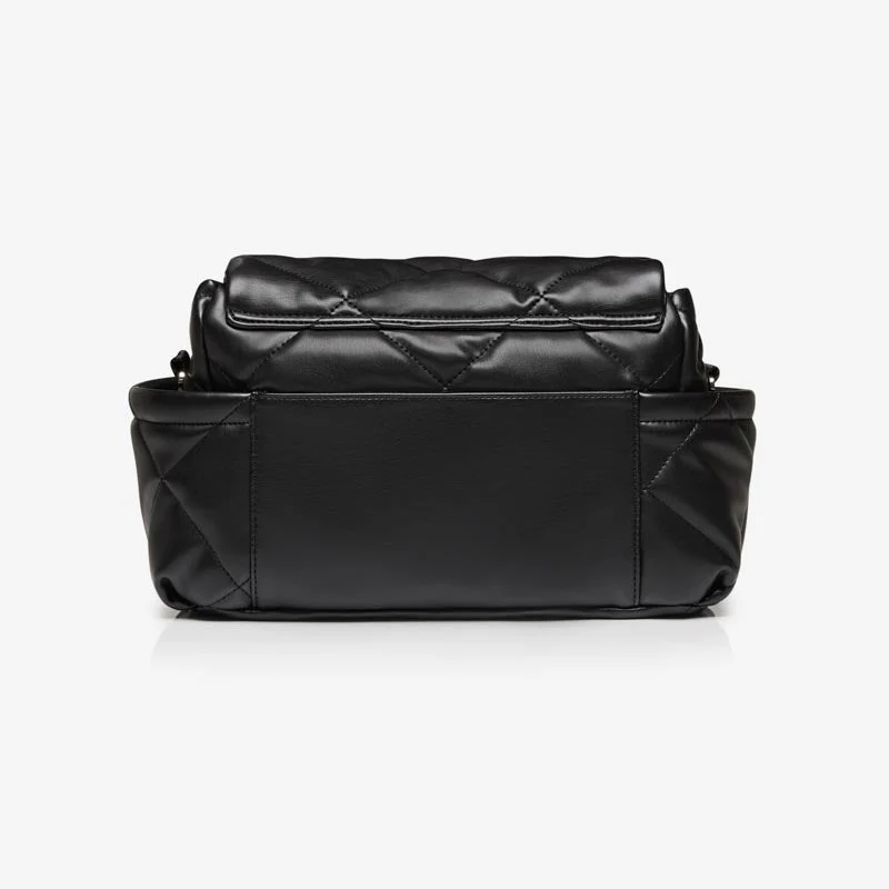 Nova Eco Compact Cross-Body Faux Leather Quilted Changing Bag (Black) - Image 7