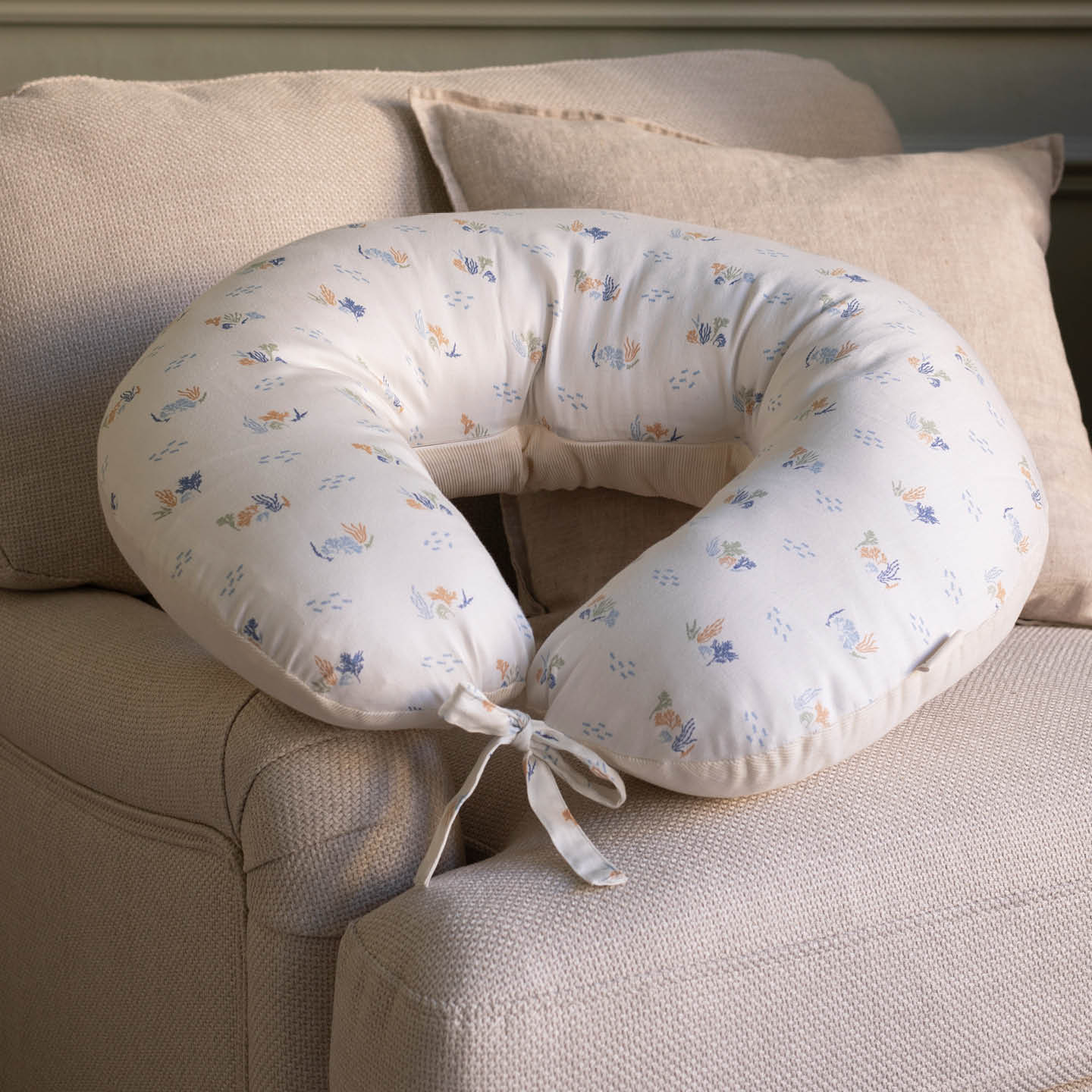 Organic Cotton Nursing Pillow (Coastline)