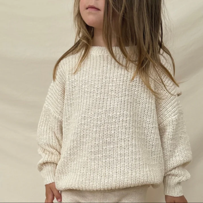 Oatmeal Teddy Oversized Cotton Jumper - Image 2