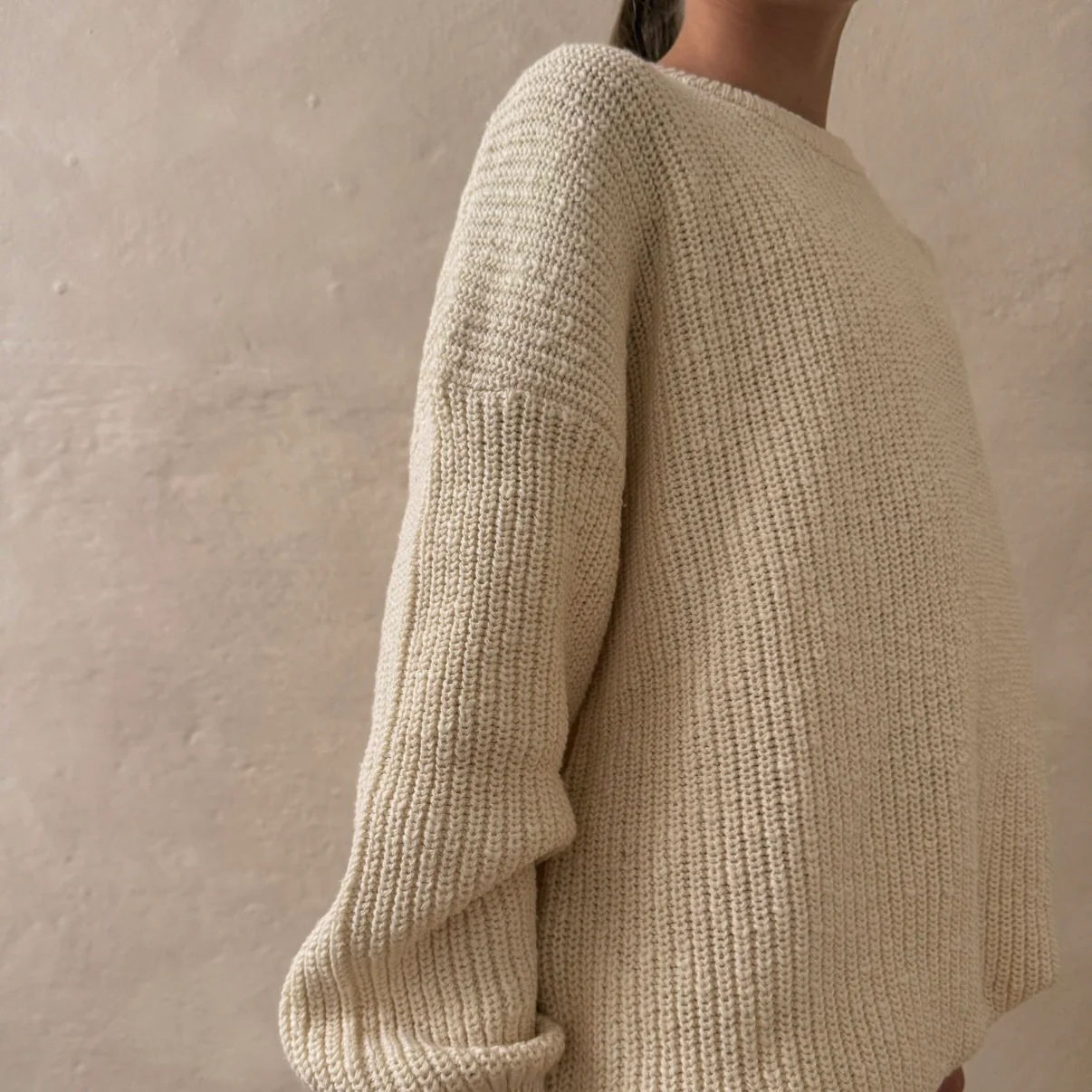 Oatmeal Teddy Oversized Cotton Jumper - Image 4