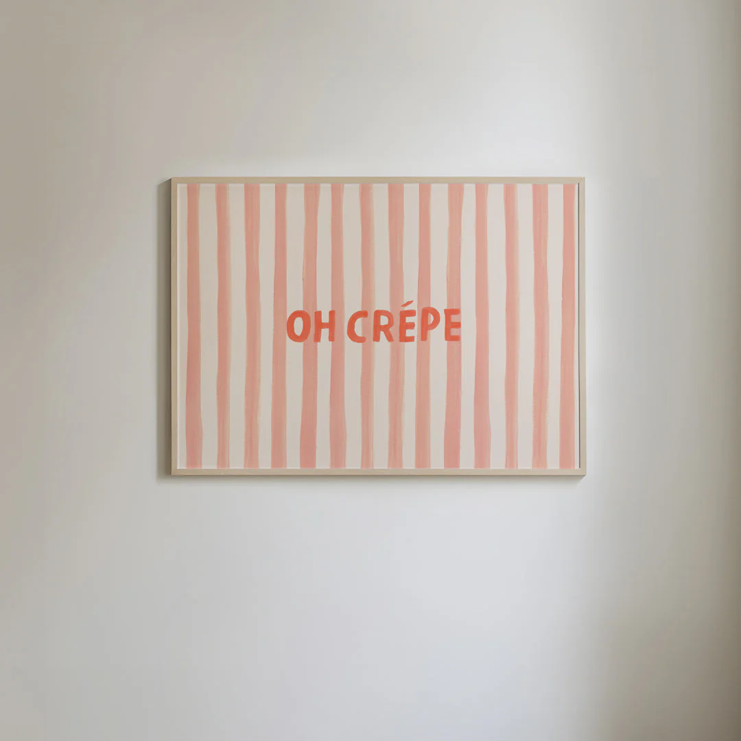 Oh Crepe - Stripe Word Art Print - Image 2