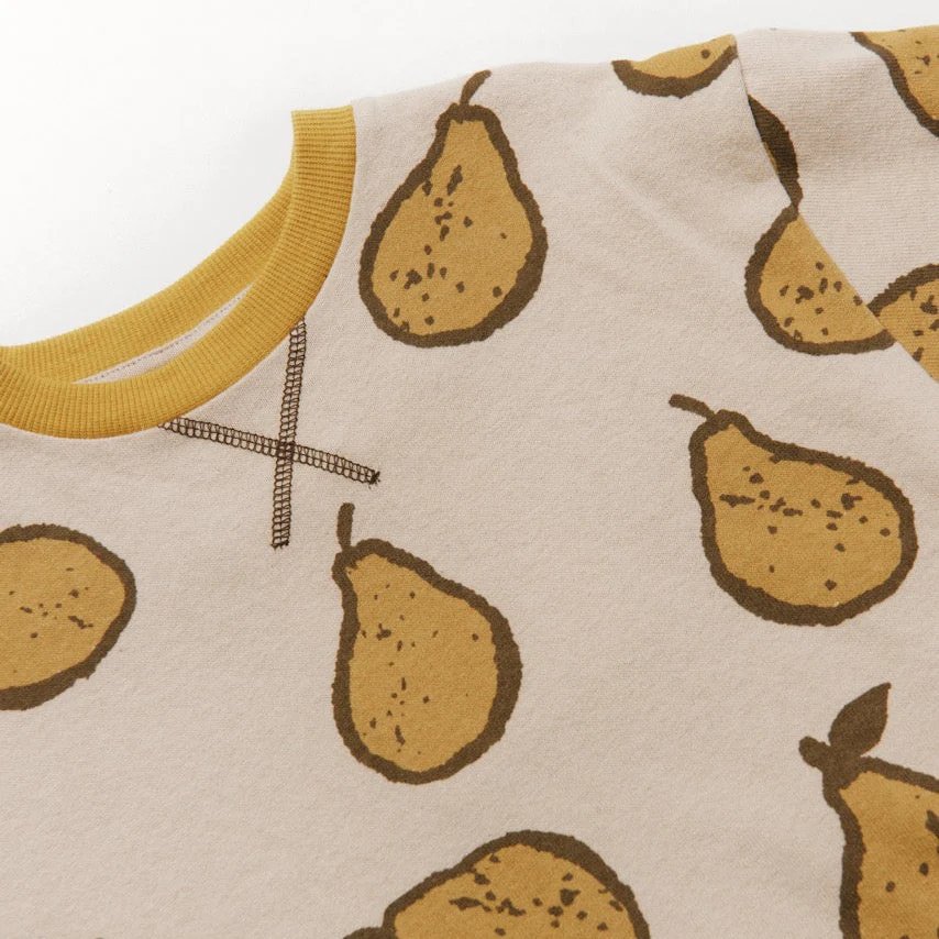 Opal Pear Print Cotton Playsuit Romper (Almond) - Image 5