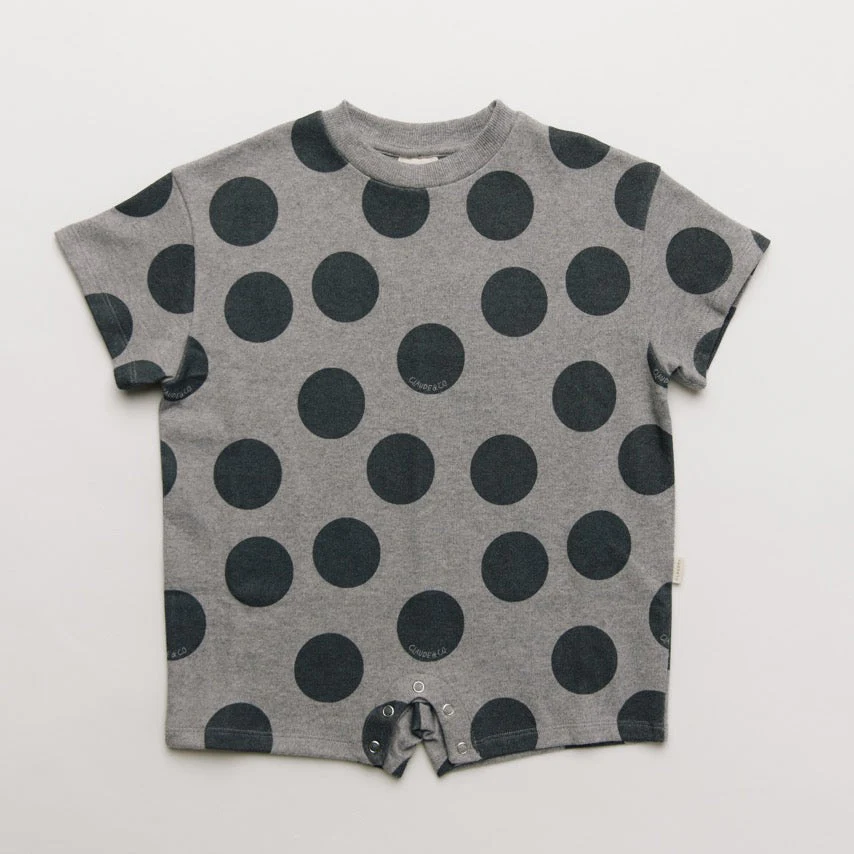 Opal Polka Dot Marl Cotton Playsuit Romper - Image 10