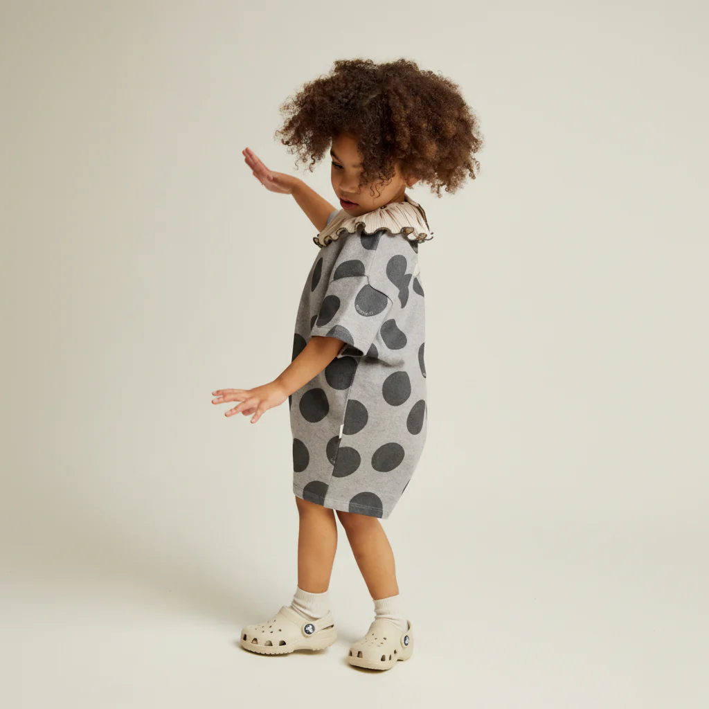 Opal Polka Dot Marl Cotton Playsuit Romper - Image 4