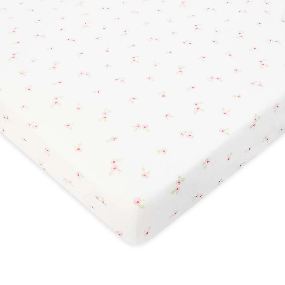 Organic Cotbed Fitted Sheet (Anemone) - Image 2