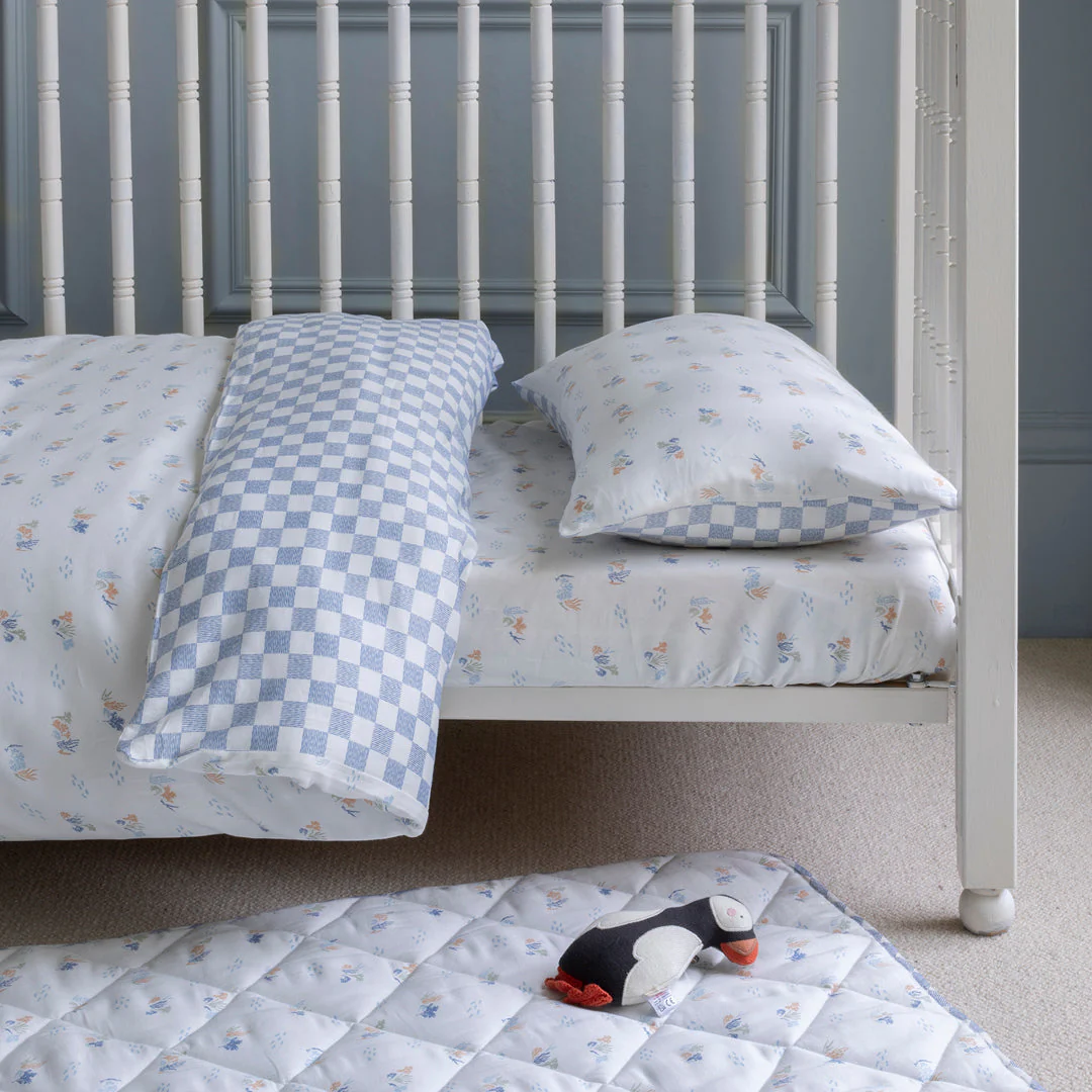 Organic Cotbed Fitted Sheet (Coastline) - Image 3
