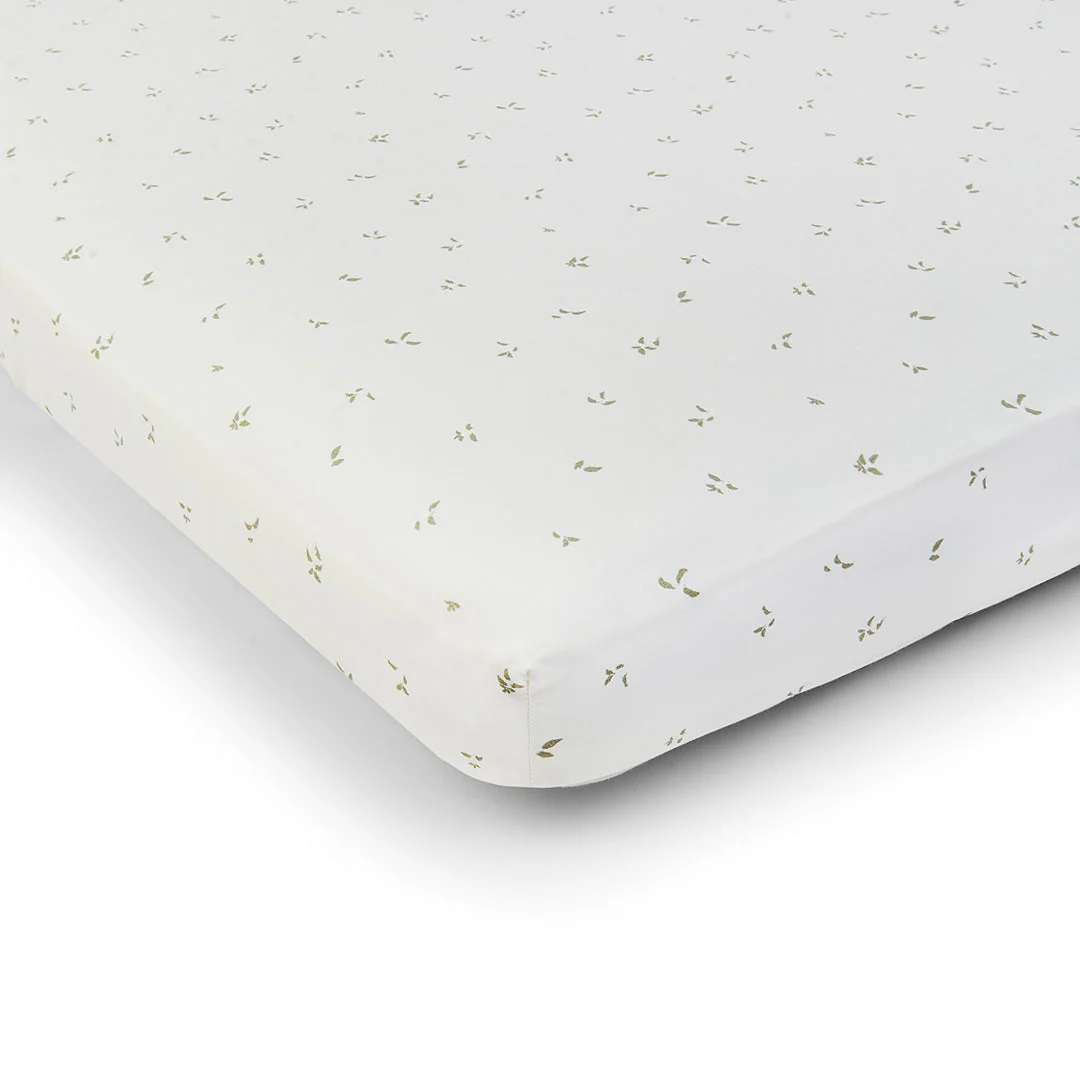 Organic Cotbed Fitted Sheet (Nettle Scatter) - Image 4