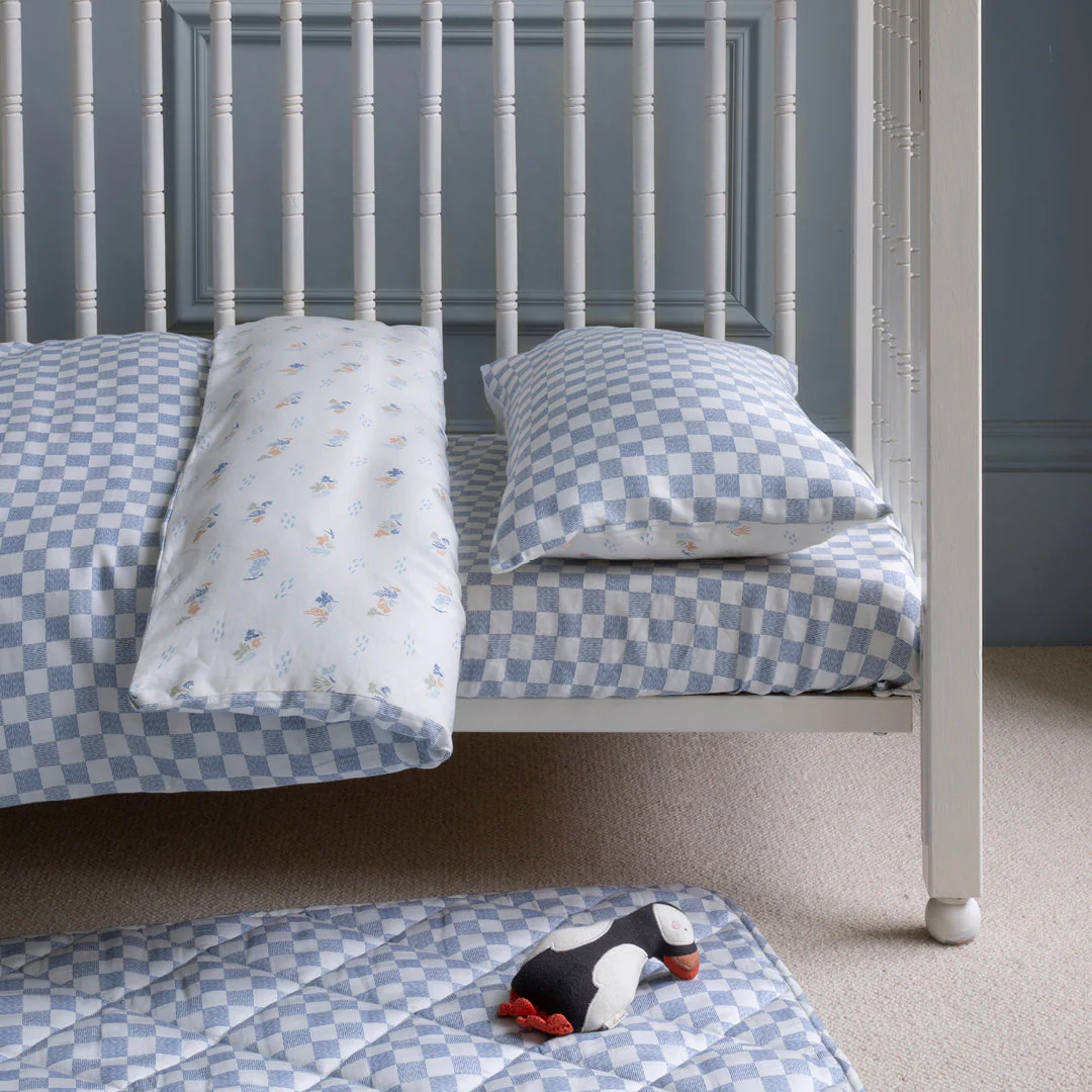 Organic Cotbed Fitted Sheet (Waves) - Image 3