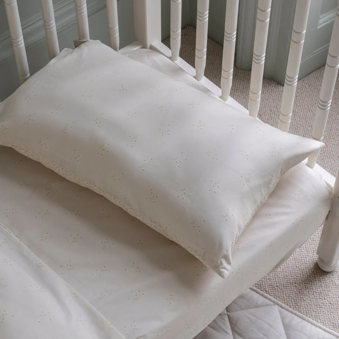 Organic Cotbed Fitted Sheet (Wild Chamomile) - Image 3