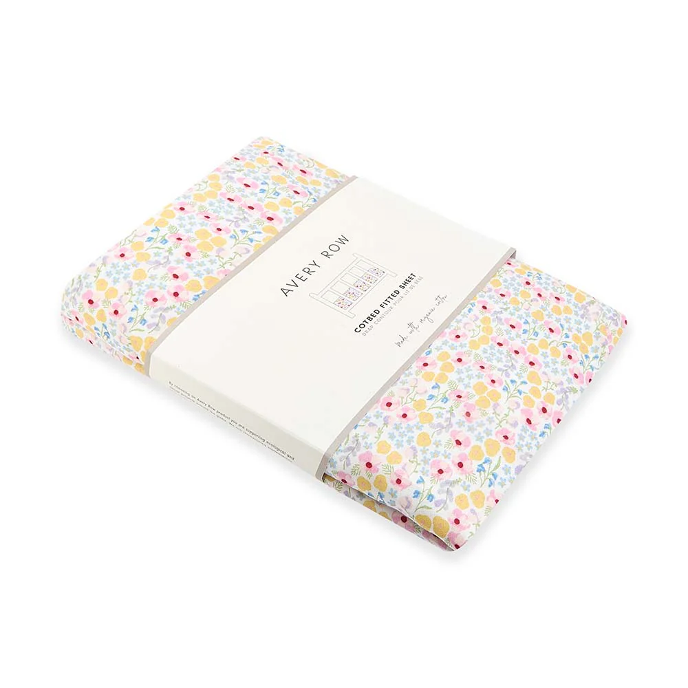 Organic Cotbed Fitted Sheet (Wildflower Garden) - Image 3