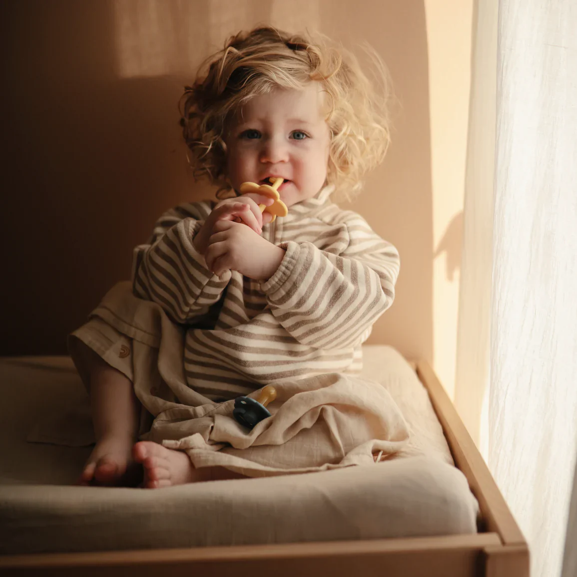 Organic Cotton Baby Changing Mat Cover (Fog) - Image 3