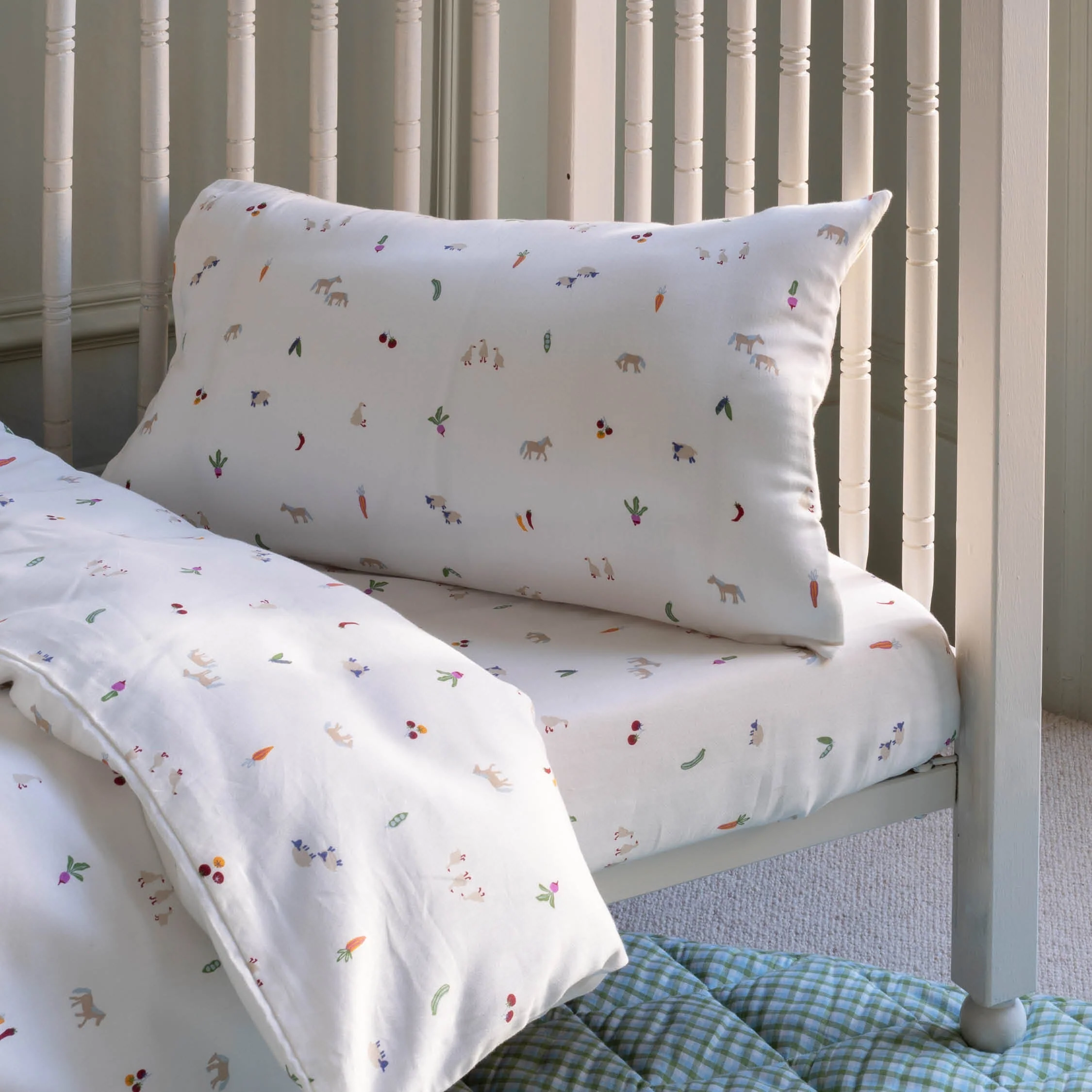 Organic Cotton Cotbed Pillowcase (Little Farm) - Image 2