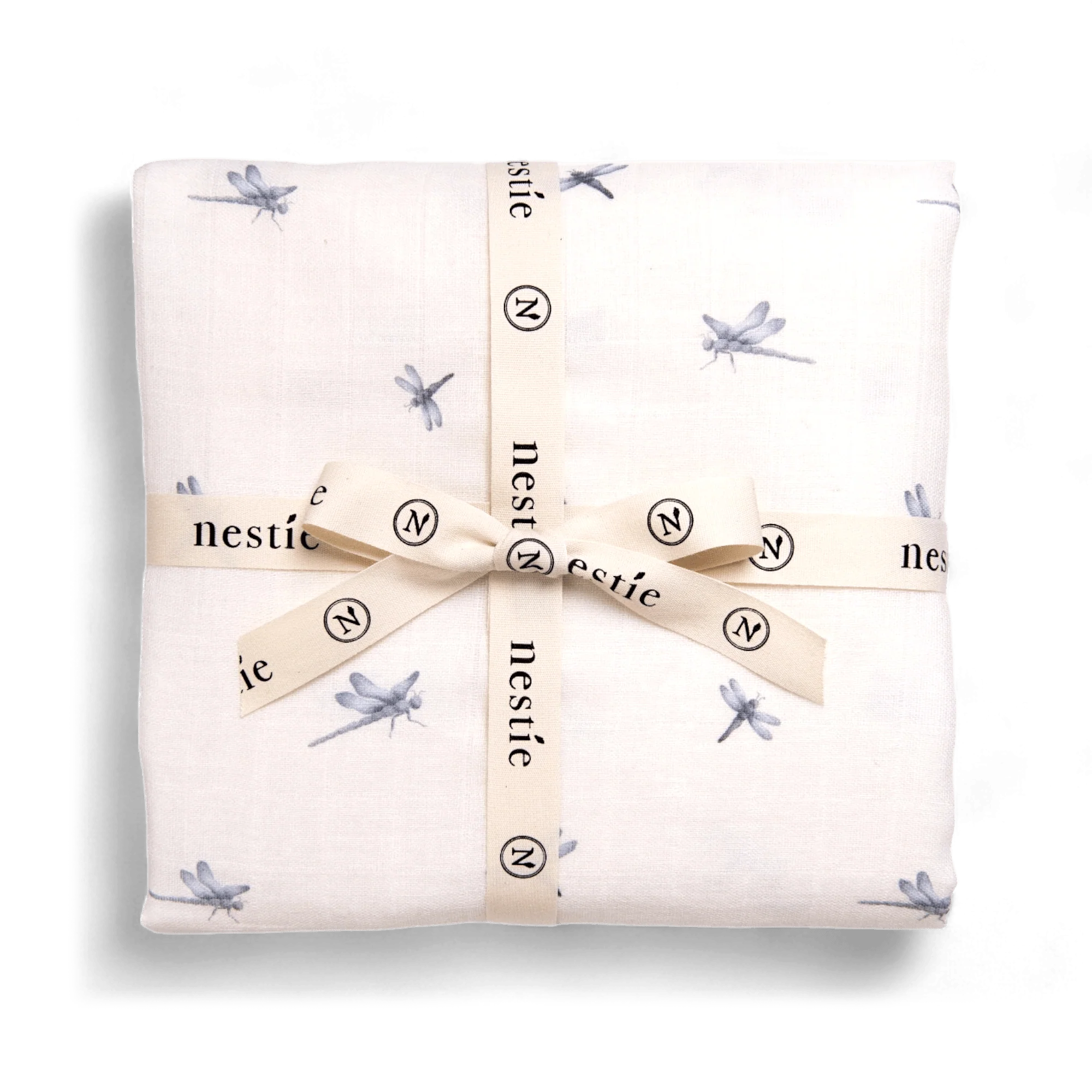 Waterside Print Organic Cotton Muslin Swaddle Blanket - Image 2