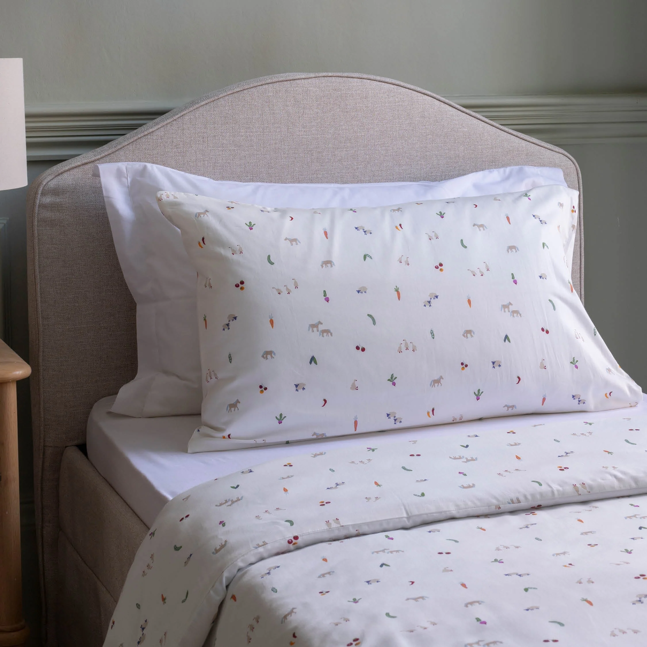 Organic Cotton Single Bedding Set  (Little Farm)