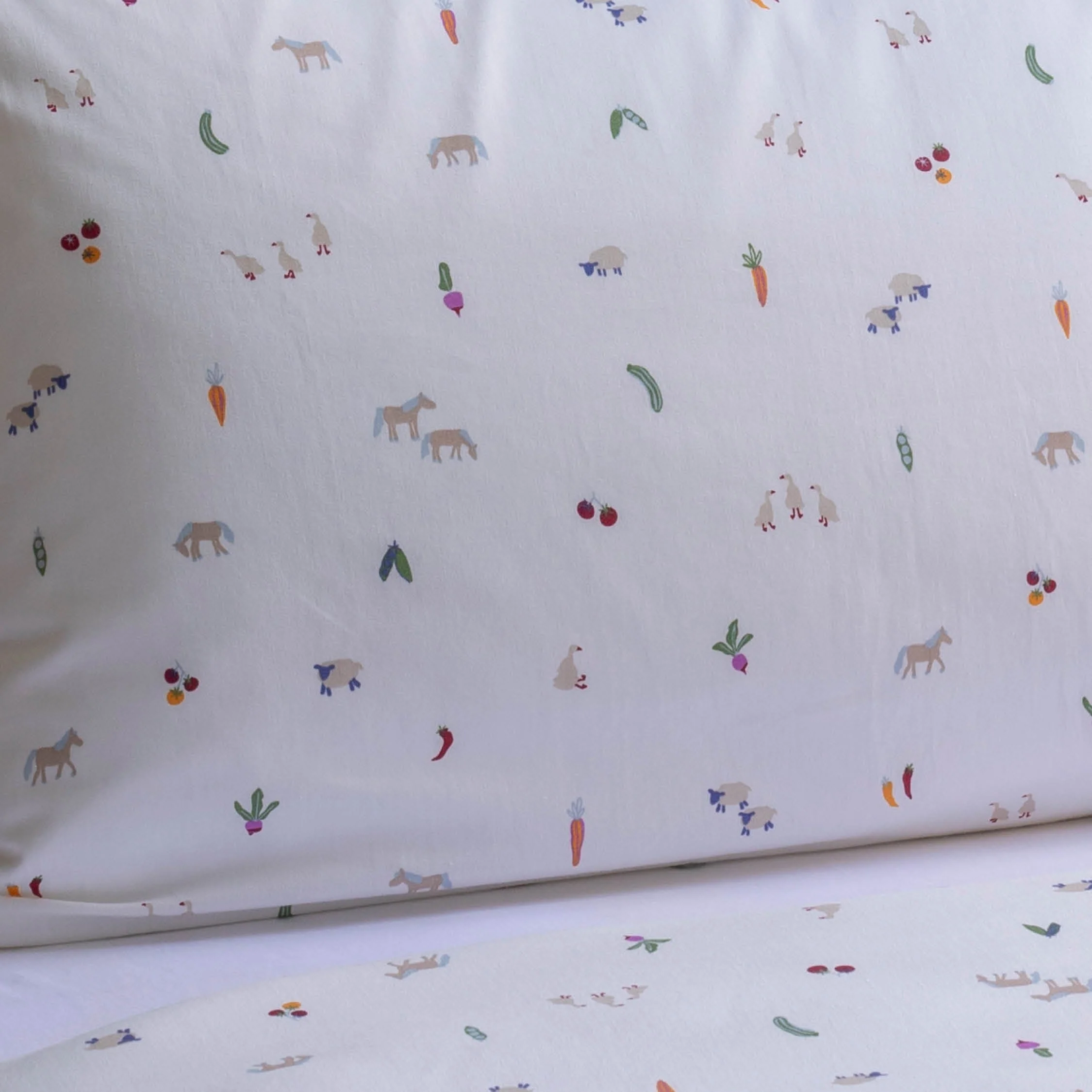 Organic Cotton Single Bedding Set  (Little Farm) - Image 4